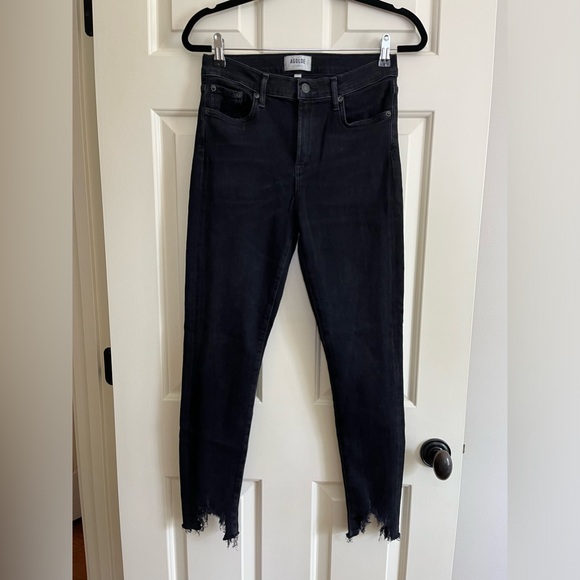 Agolde Sophie Mid Rise Skinny Ankle Jean in Black Wash Size 29 - Picture 2 of 10